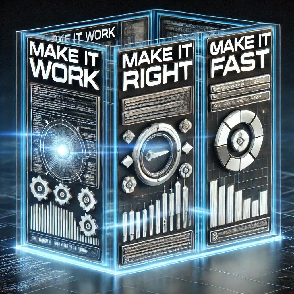 Make it Work, Make it Right, Make it Fast: The Path to Effective Software Development